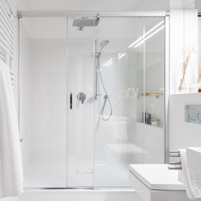 Modern Shower Enclosure with Glass Walls